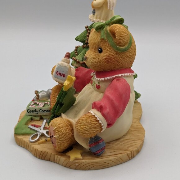 Cherished Teddies Lynn (310735) Girl with Christmas Tree/Bear Figurine 1998 - Picture 6 of 11